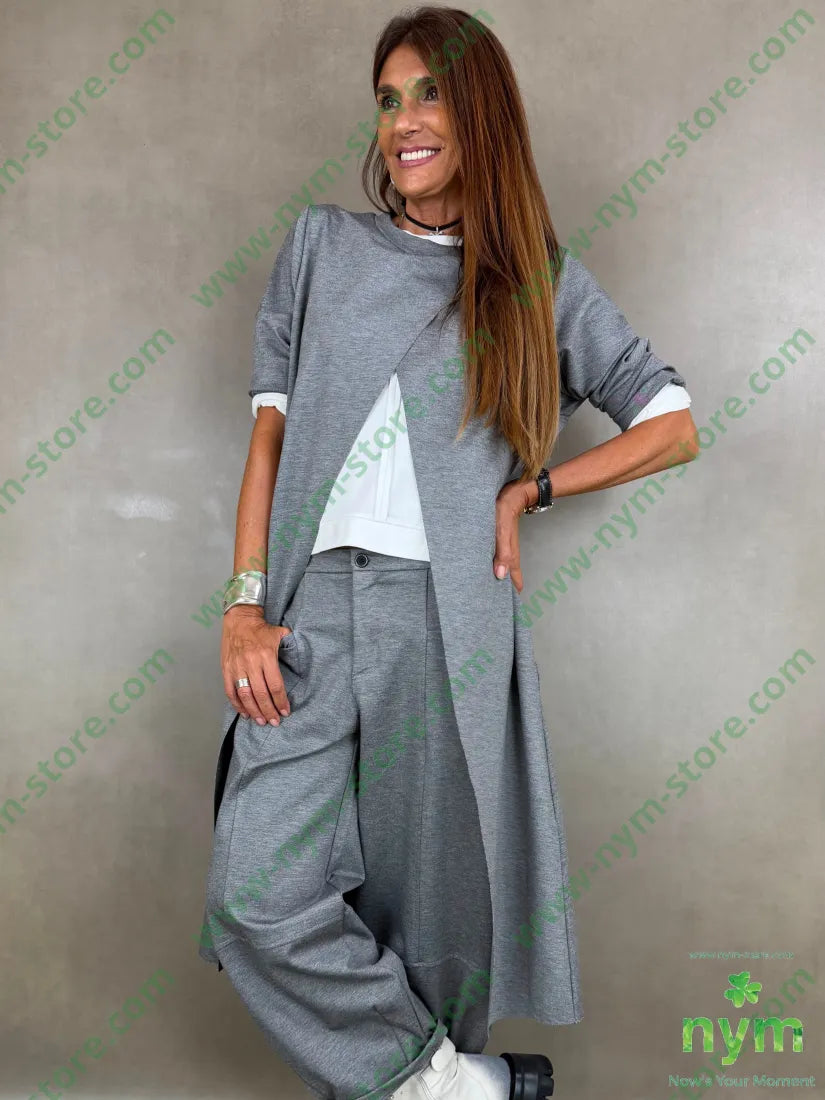 maglia lunghissima accoppiata punto milano g 60vi35pa5ea - U / GRIGIO C. / AI26 - MAGLIA