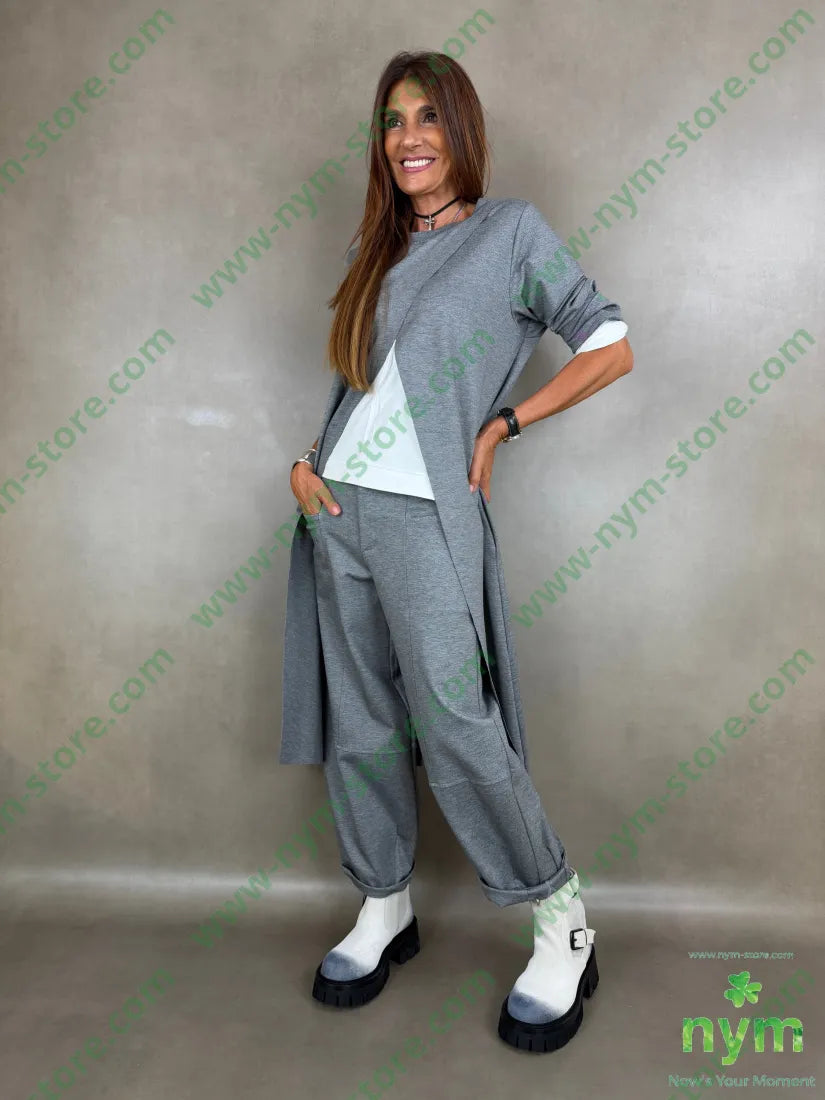 maglia lunghissima accoppiata punto milano g 60vi35pa5ea - U / GRIGIO C. / AI26 - MAGLIA