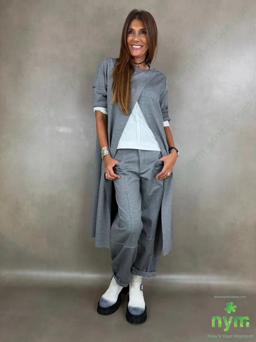 maglia lunghissima accoppiata punto milano g 60vi35pa5ea - U / GRIGIO C. / AI26 - MAGLIA