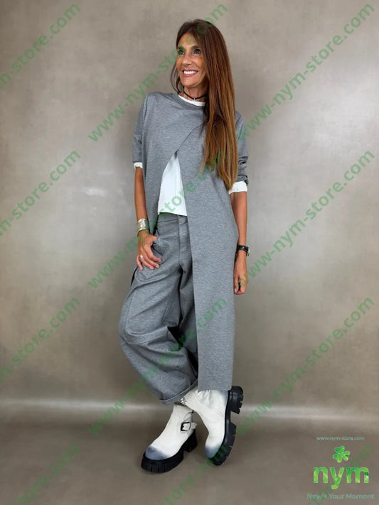 maglia lunghissima accoppiata punto milano g 60vi35pa5ea - U / GRIGIO C. / AI26 - MAGLIA
