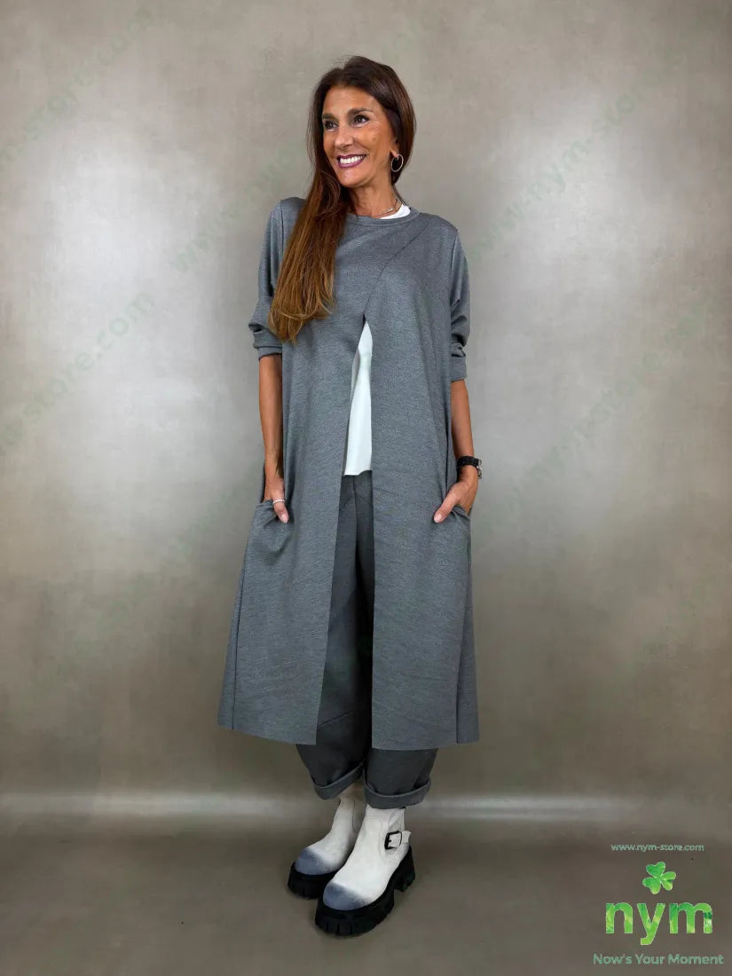 maglia lunghissima accoppiata punto milano g bis 60vi35pa5ea - U / GRIGIO C. / AI26 - MAGLIA