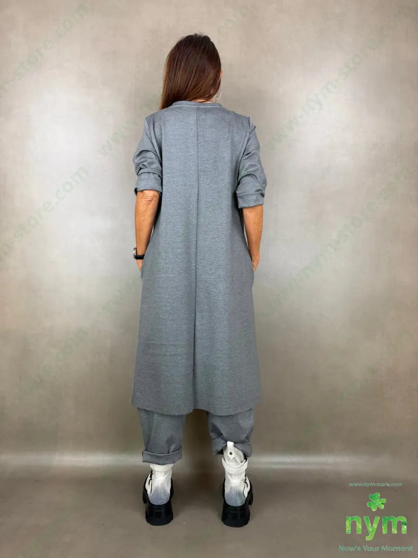 maglia lunghissima accoppiata punto milano g bis 60vi35pa5ea - U / GRIGIO C. / AI26 - MAGLIA