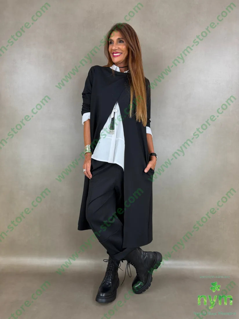 maglia lunghissima accoppiata punto milano n 60vi35pa5ea - U / NERO / AI26 - MAGLIA