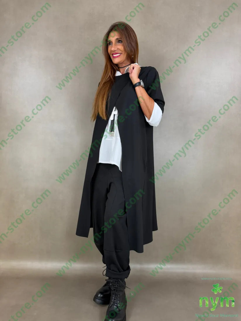 maglia lunghissima accoppiata punto milano n 60vi35pa5ea - U / NERO / AI26 - MAGLIA