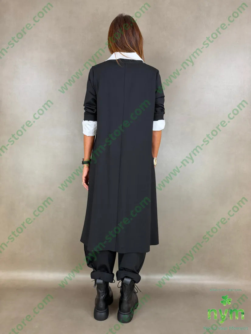 maglia lunghissima accoppiata punto milano n 60vi35pa5ea - U / NERO / AI26 - MAGLIA