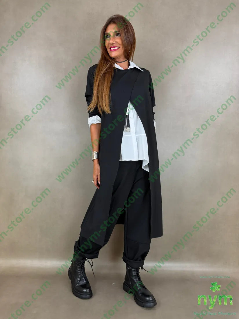 maglia lunghissima accoppiata punto milano n 60vi35pa5ea - U / NERO / AI26 - MAGLIA