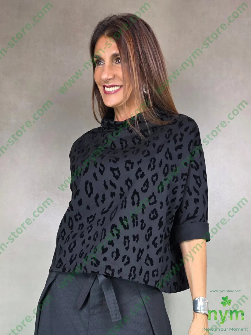 maglia maculata tono su tono 95co5ea2pa U / NERO / AI25 MAGLIA