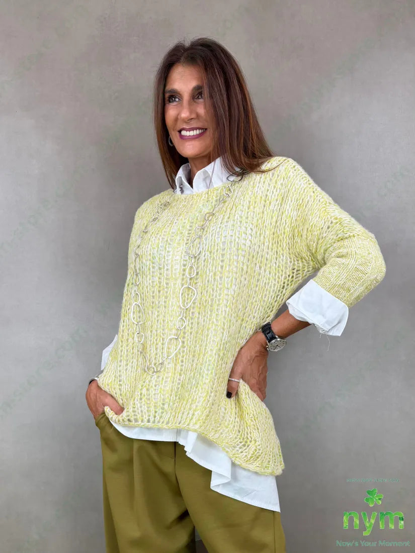 maglia manica coste g 56pc30ny7wo7vi - U / GIALLO / AI26 - MAGLIA