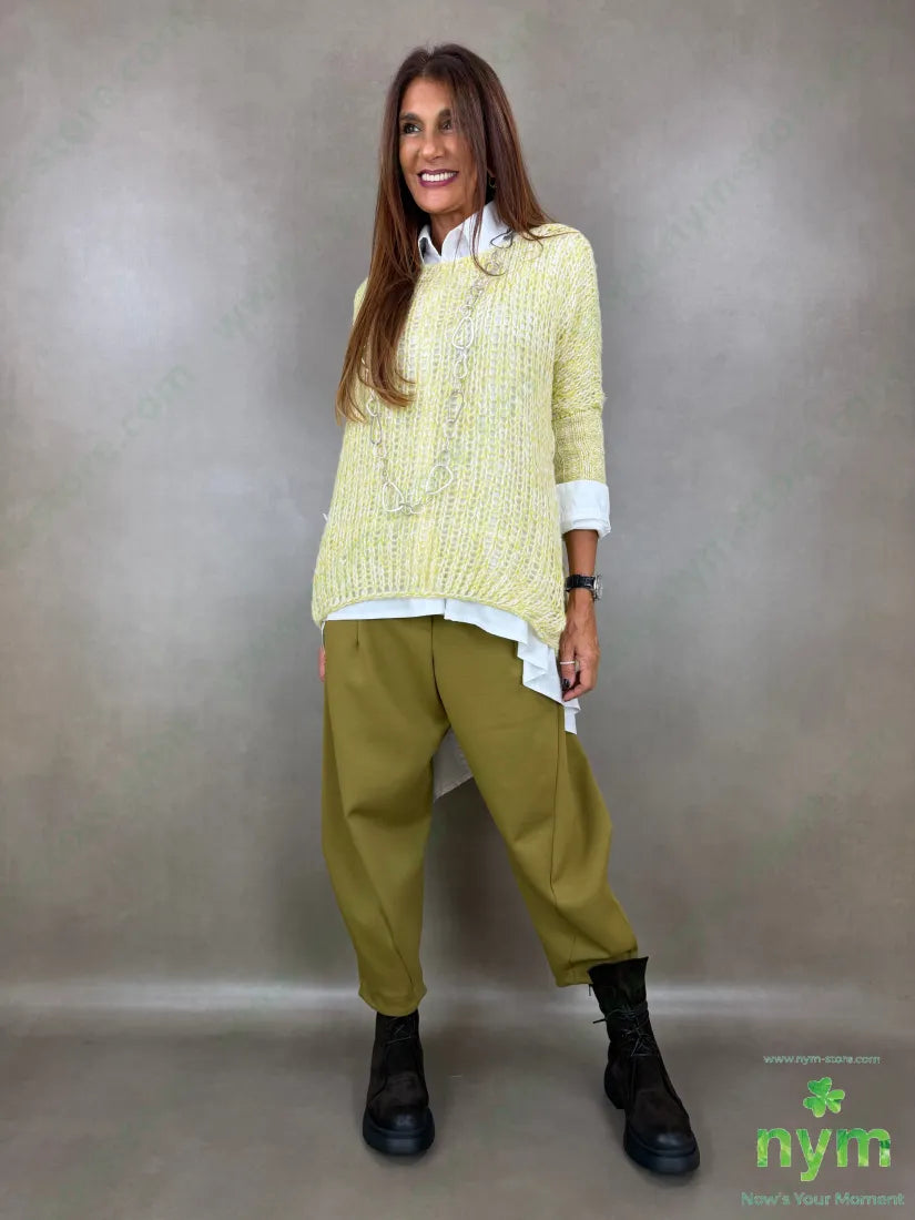 maglia manica coste g 56pc30ny7wo7vi - U / GIALLO / AI26 - MAGLIA