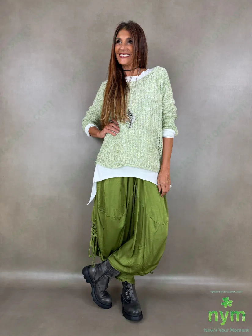maglione traforato manica coste 56pc30ny7wo7vi - MAGLIA