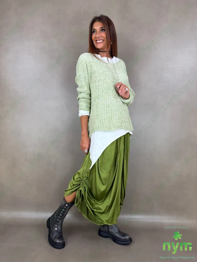 maglione traforato manica coste 56pc30ny7wo7vi - MAGLIA