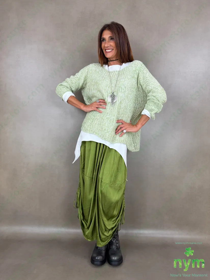 maglione traforato manica coste 56pc30ny7wo7vi - MAGLIA