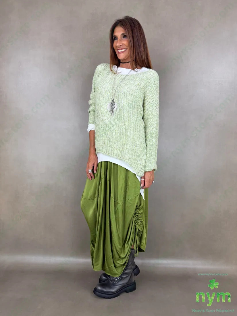 maglione traforato manica coste 56pc30ny7wo7vi - MAGLIA