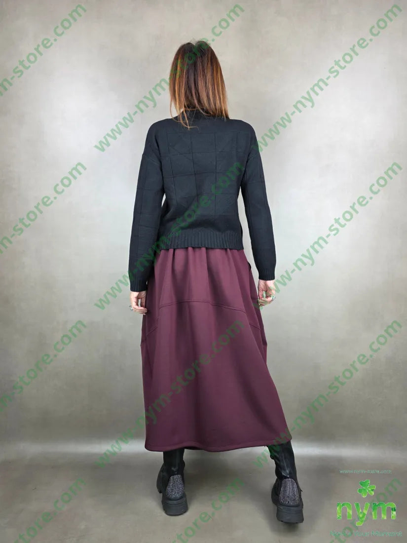 maglia mezzo collo motivo quadro 50vi30pa20pl MAGLIA