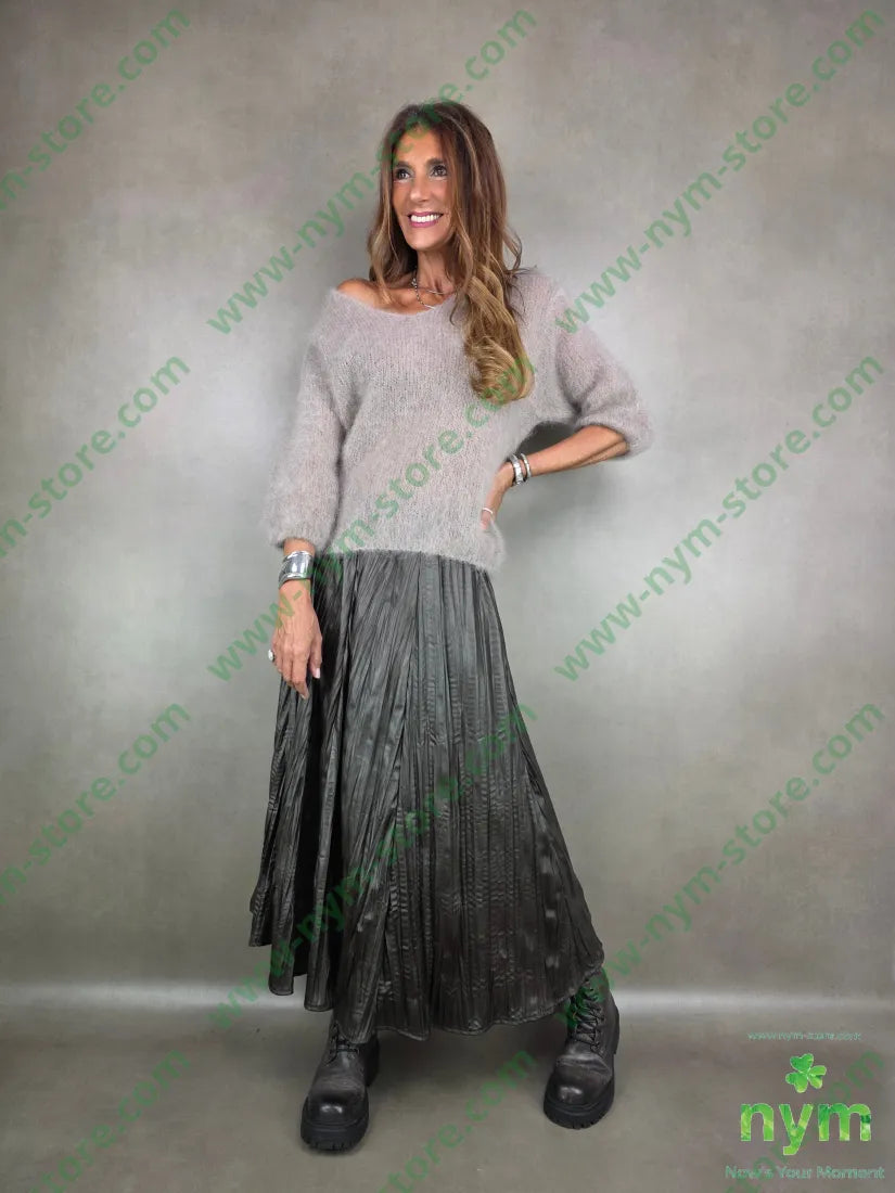 maglia mohair scollo v 80mh17pa3ea MAGLIA