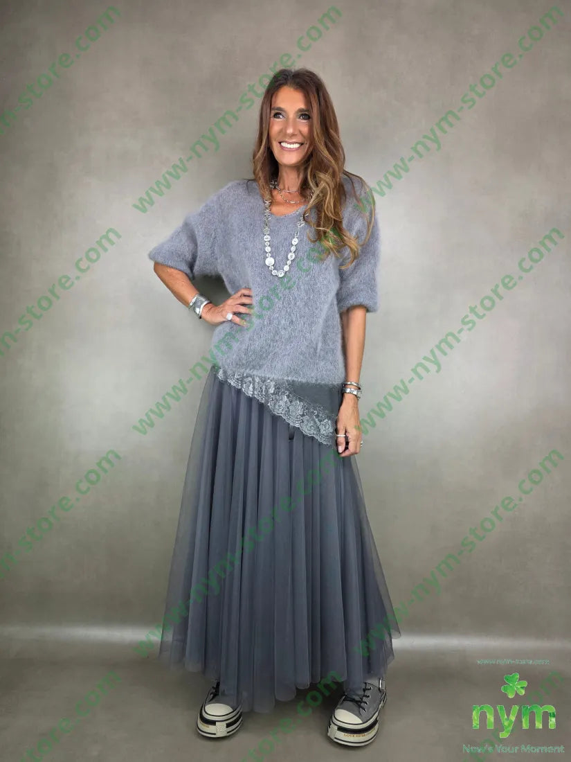 maglia mohair scollo v 80mh17pa3ea MAGLIA