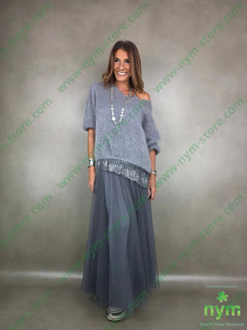 maglia mohair scollo v 80mh17pa3ea MAGLIA