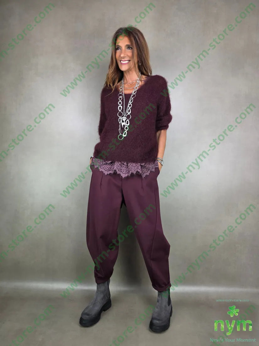 maglia mohair scollo v 80mh17pa3ea MAGLIA