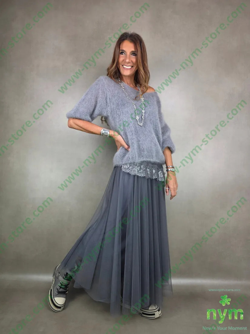 maglia mohair scollo v 80mh17pa3ea MAGLIA