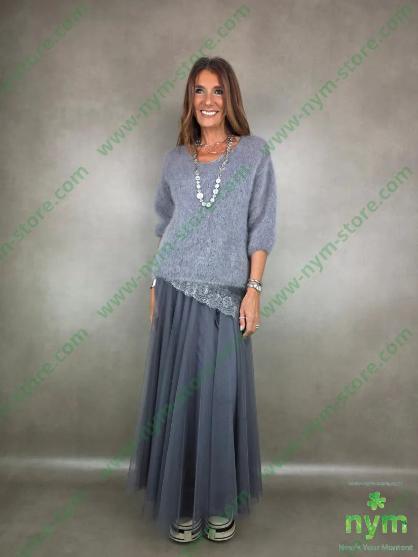 maglia mohair scollo v 80mh17pa3ea MAGLIA