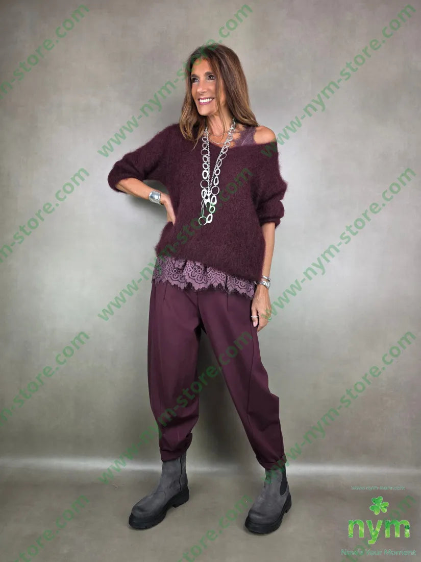 maglia mohair scollo v 80mh17pa3ea MAGLIA