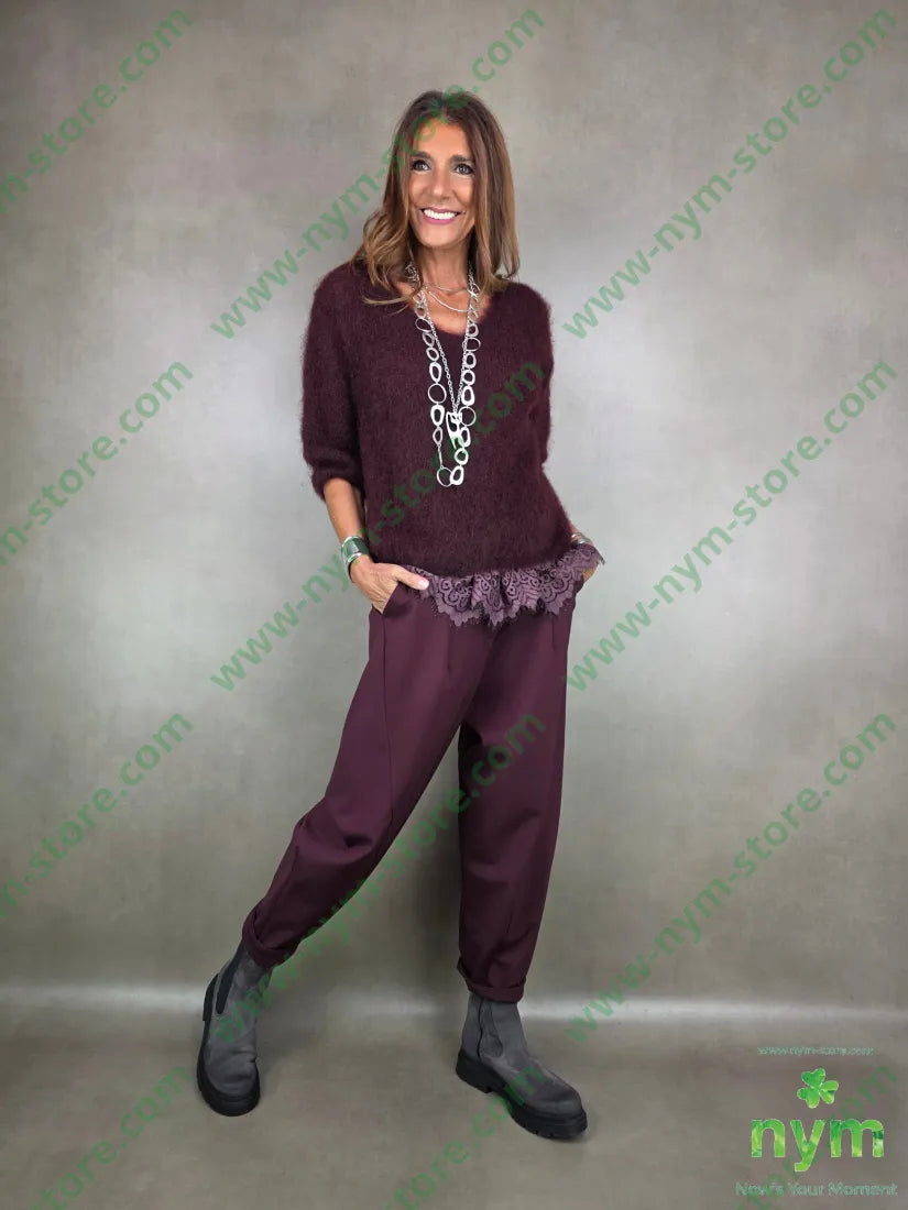 maglia mohair scollo v 80mh17pa3ea MAGLIA