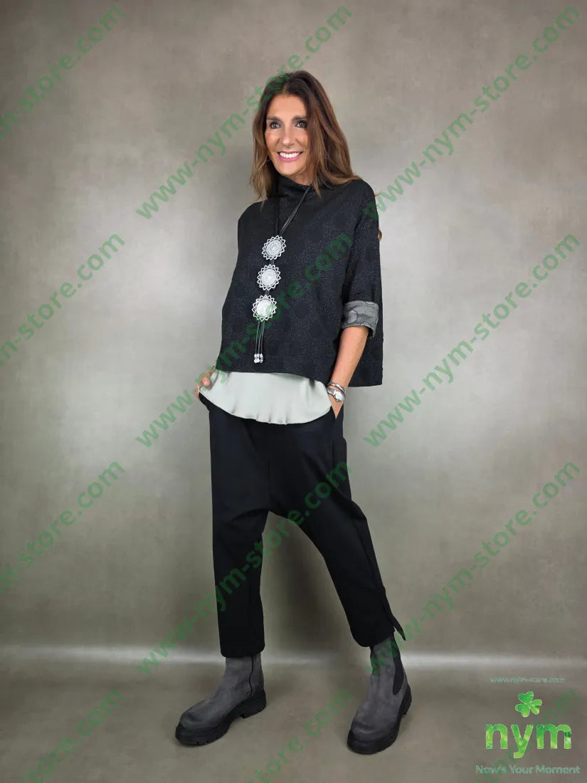 maglia pois 3d elasticizzata 55vi40pl5ea U / NERO / AI25 MAGLIA