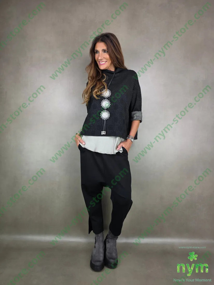 maglia pois 3d elasticizzata 55vi40pl5ea U / NERO / AI25 MAGLIA