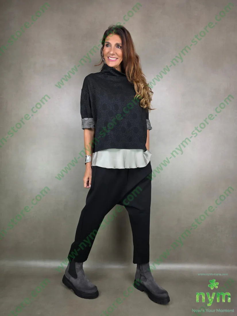 maglia pois 3d elasticizzata 55vi40pl5ea U / NERO / AI25 MAGLIA