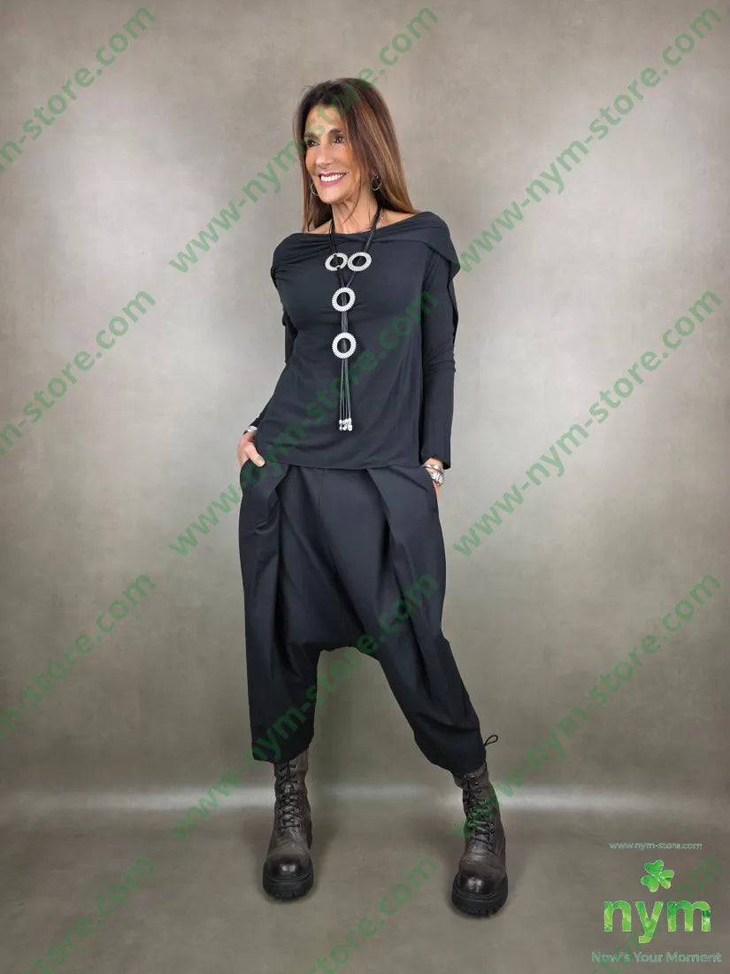 maglia punte dietro scollata 55vi30ny10ws5ea U / NERO / AI25 MAGLIA