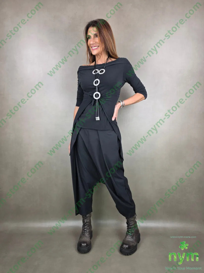 maglia punte dietro scollata 55vi30ny10ws5ea U / NERO / AI25 MAGLIA