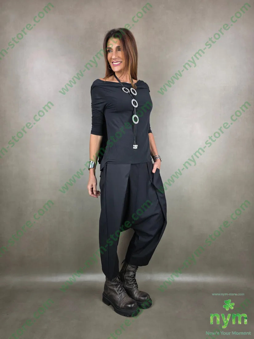 maglia punte dietro scollata 55vi30ny10ws5ea U / NERO / AI25 MAGLIA