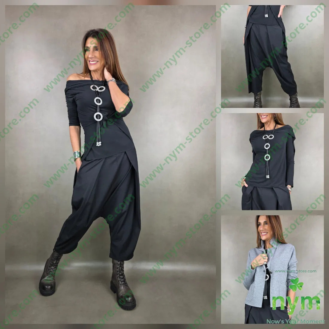 maglia punte dietro scollata 55vi30ny10ws5ea U / NERO / AI25 MAGLIA