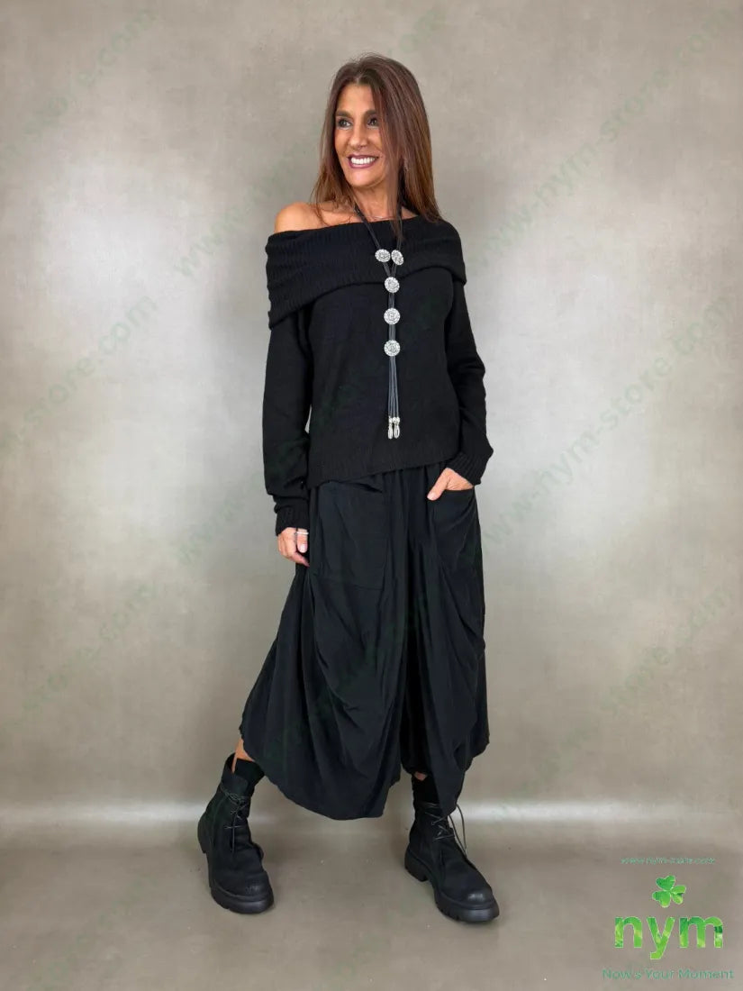 Maglia sciallata 018570545 NERO AI26 - foto 1