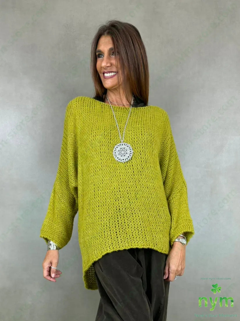 Maglia scollatura barchetta filato pesante 57ac29pa7vi7wo - U / OLIO / AI26 - MAGLIA
