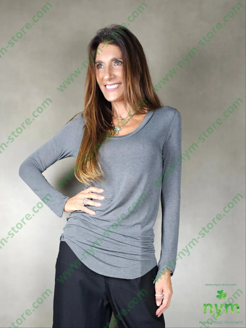 maglia scollo a v misto cachemire 80vi2pa6ea5ws U / ANTRACITE / AI25 MAGLIA