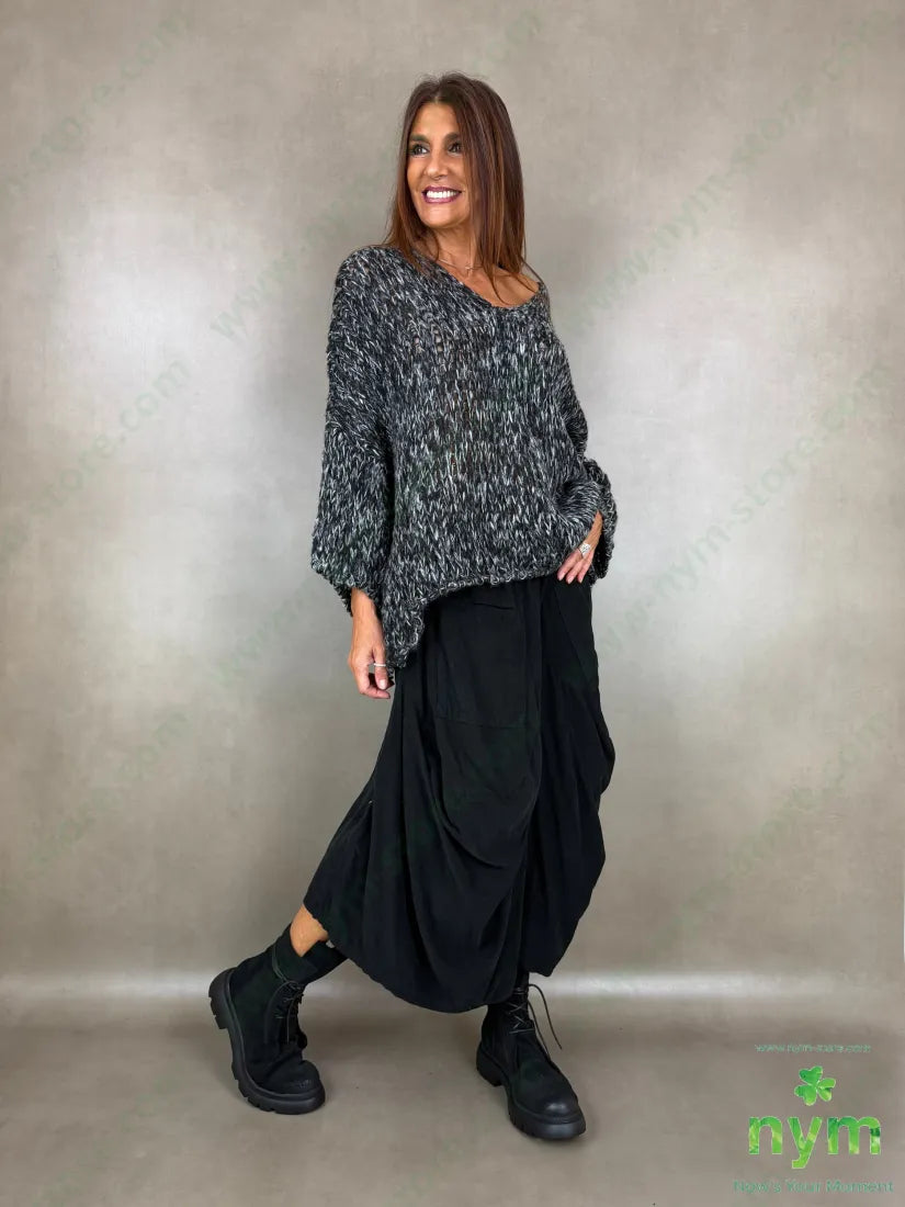 Maglia scollo V effetto tweed 57ac29pa7vi7wo - MAGLIA