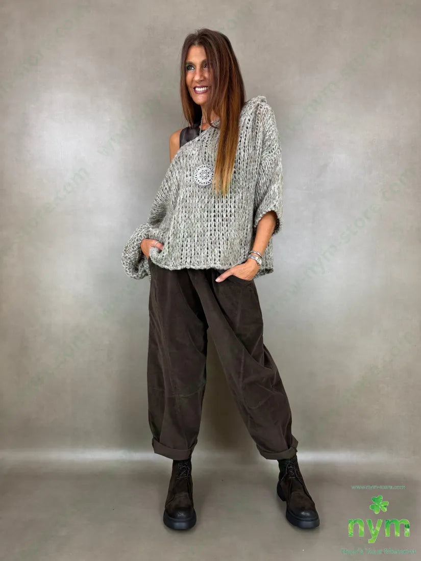 Maglia scollo V effetto tweed 57ac29pa7vi7wo - MAGLIA