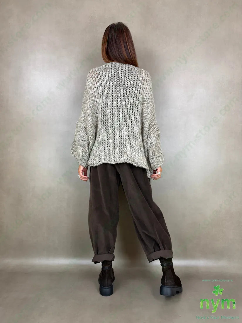 Maglia scollo V effetto tweed 57ac29pa7vi7wo - MAGLIA
