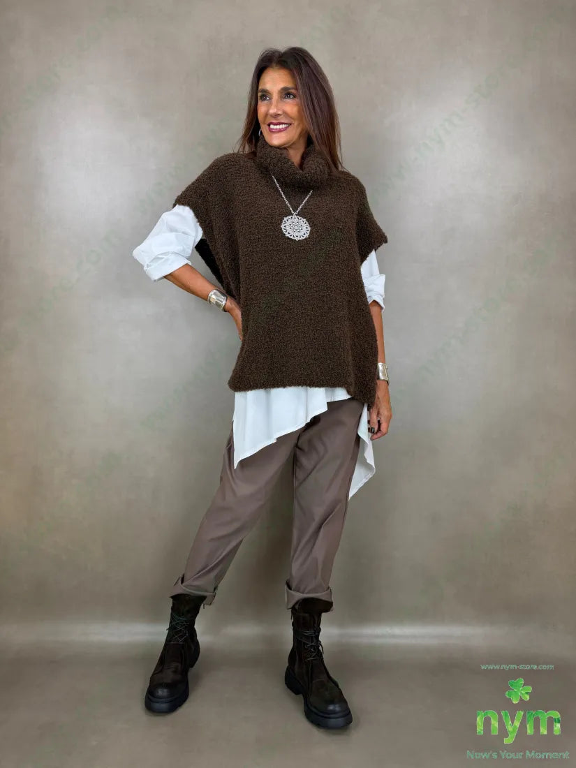 maglia senza maniche boucle collo ciambella 65ac17pl9vi9wo - MAGLIA