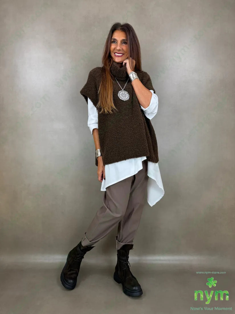 maglia senza maniche boucle collo ciambella 65ac17pl9vi9wo - MAGLIA