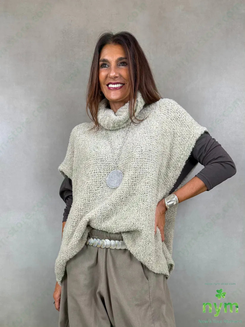 maglia senza maniche boucle collo ciambella 65ac17pl9vi9wo - U / SABBIA / AI26 - MAGLIA
