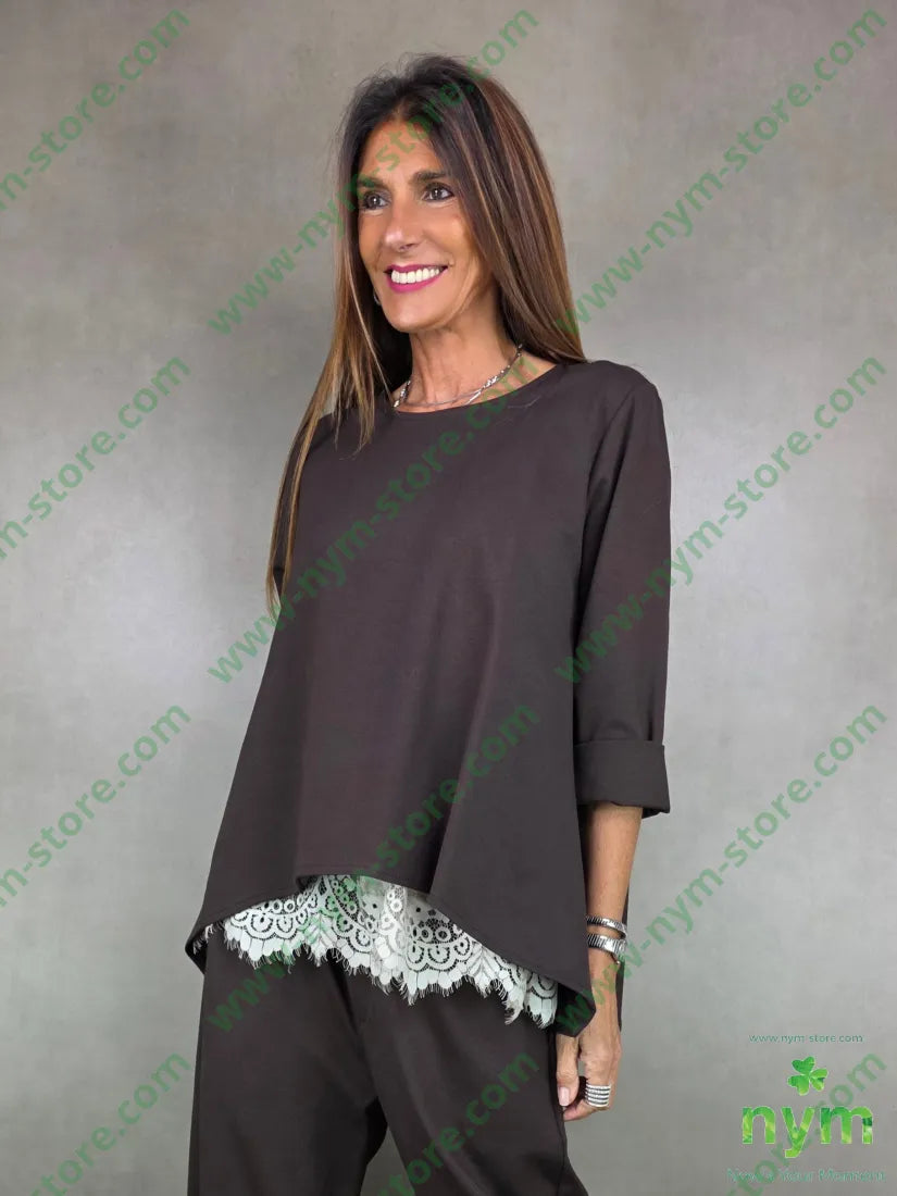 maglia soffietto dietro pm 65vi30ny5ea U / MARRONE / AI25 MAGLIA