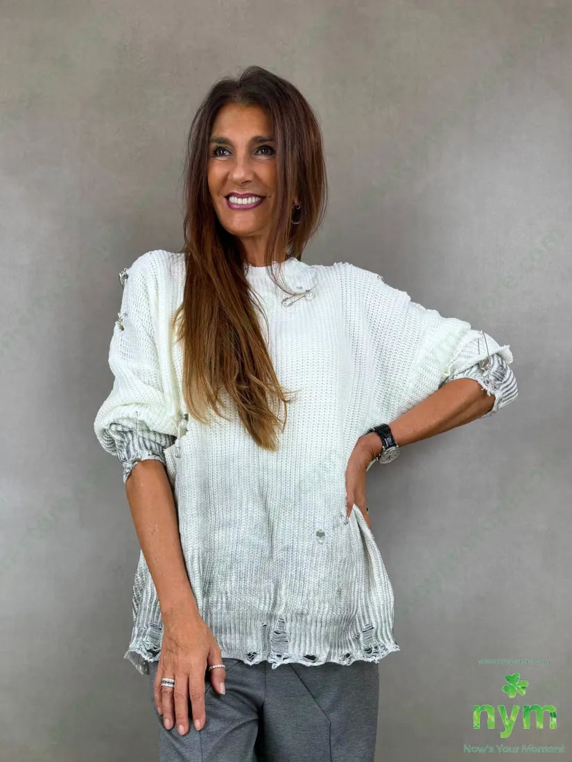 maglia strappata con spille 100pc - MAGLIA