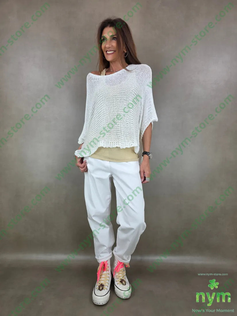 maglia tricot manica corta a scatola 80vi20of - MAGLIA