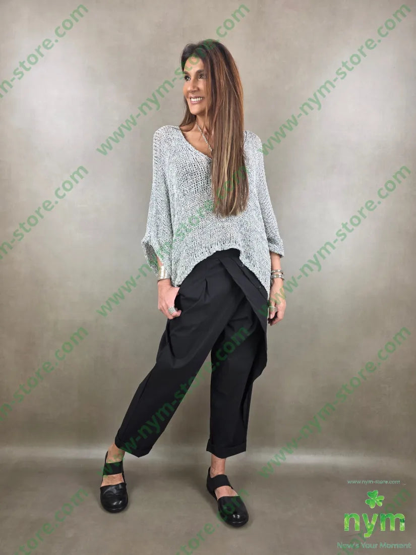 maglia tricot scollo a v 68co27vi5af - MAGLIA