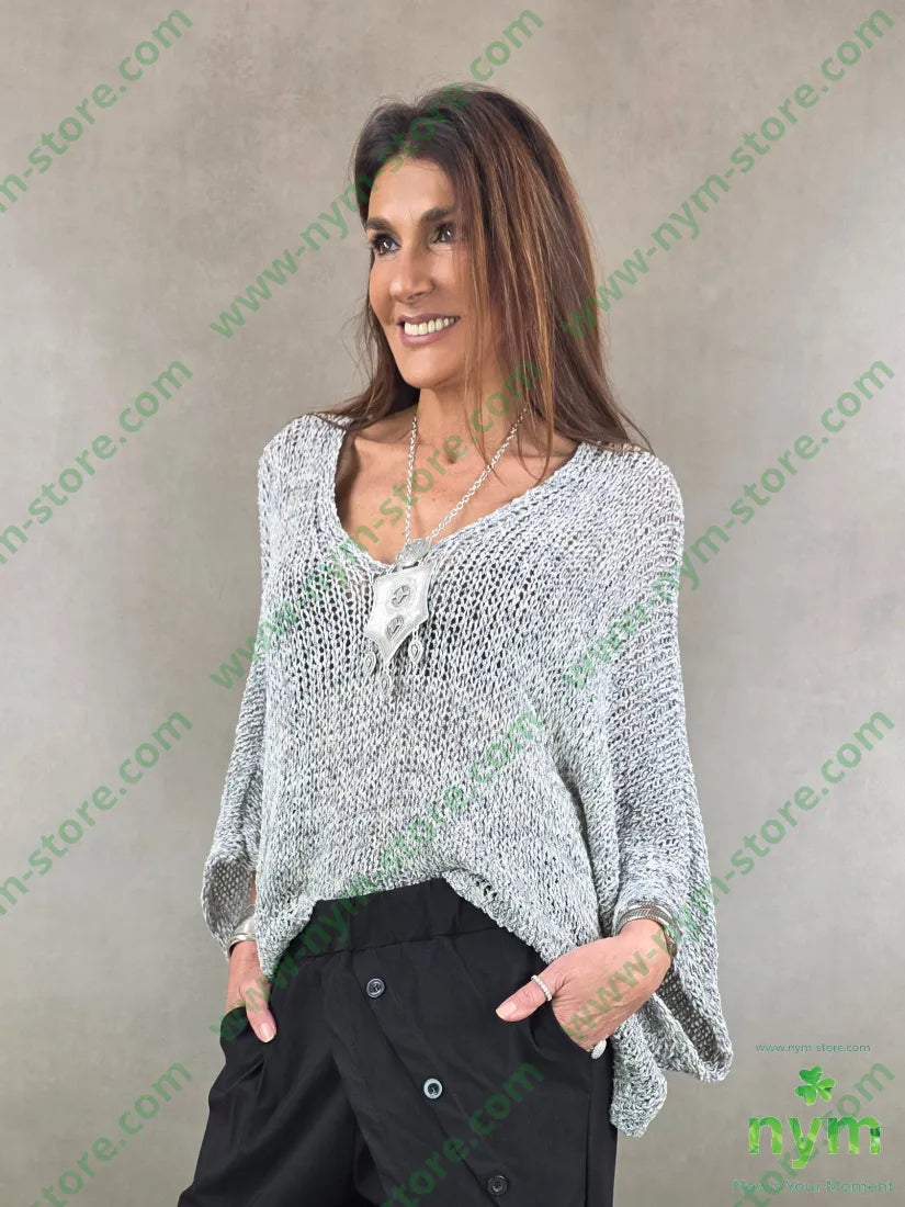 maglia tricot scollo a v 68co27vi5af - U / AZZURRO / PE26 - MAGLIA