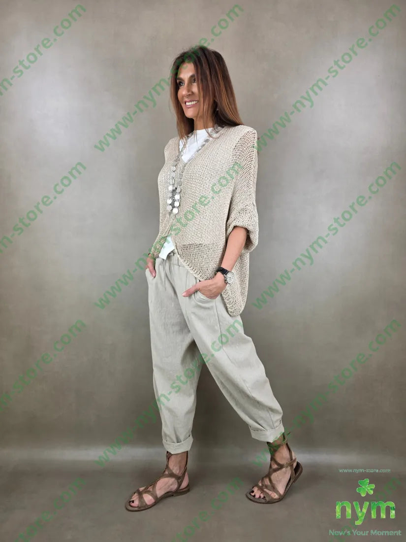 maglia tricot scollo a v corta davanti 100ac - MAGLIA