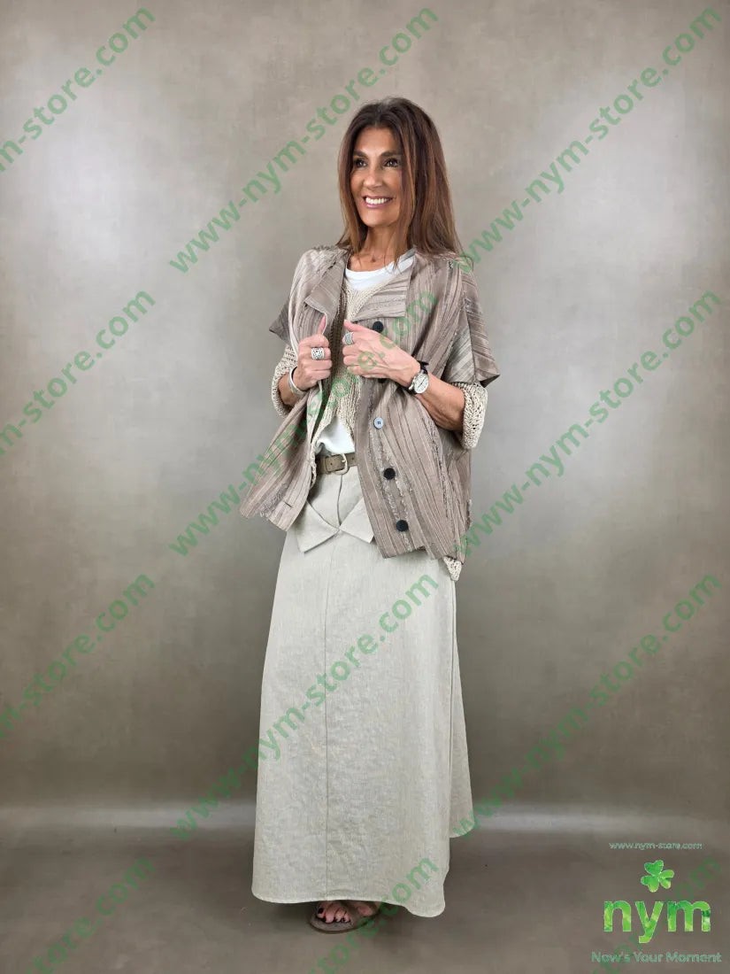 maglia tricot scollo a v corta davanti 100ac - MAGLIA