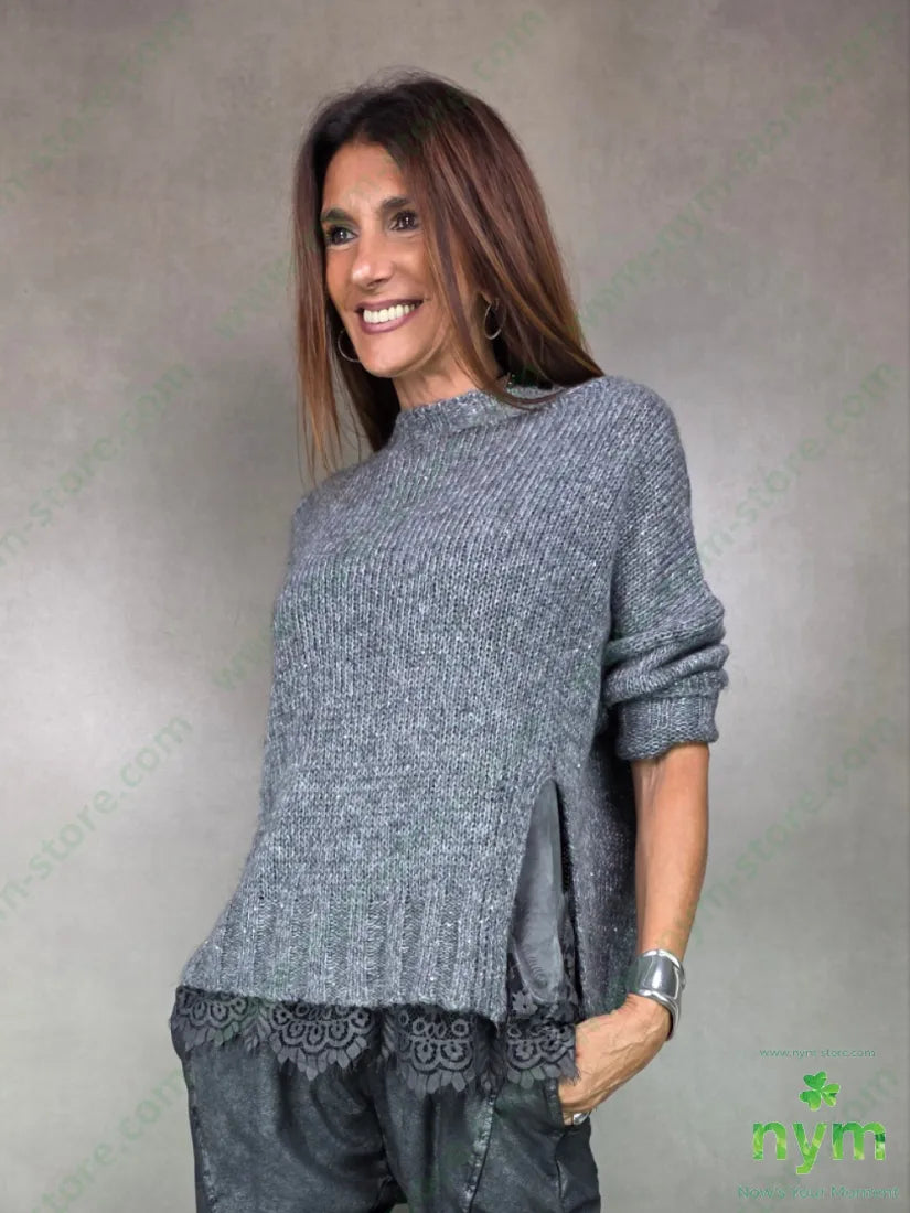 maglione spacco davanti 35pl39pc9pa8wo4wm5of U / ANTRACITE / AI25 MAGLIA